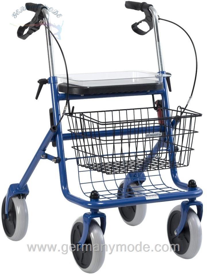 واکر ویلچر رولاتور تاشو لودویگ برترام Ludwig Bertram Russka Standard Rollator blau