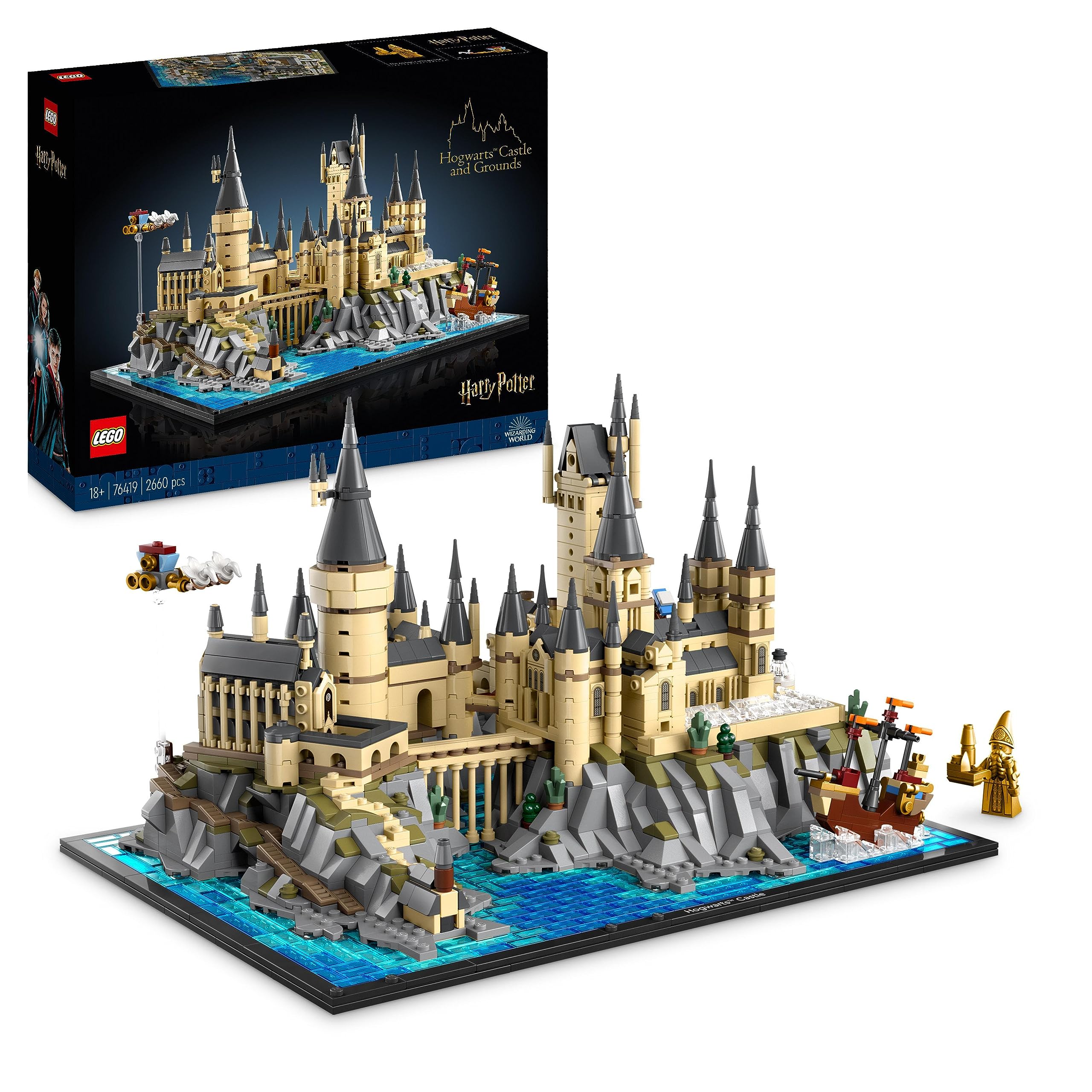 خرید از آمازون - LEGO 76419 قلعه هاگوارتز هری پاتر با زمین قلعه، مجموعه با برج نجوم، سالن بزرگ، اتاق اسرار و غیره، کیت مدل برای بزرگسالان، هدیه کریسمس برای زنان، مردان