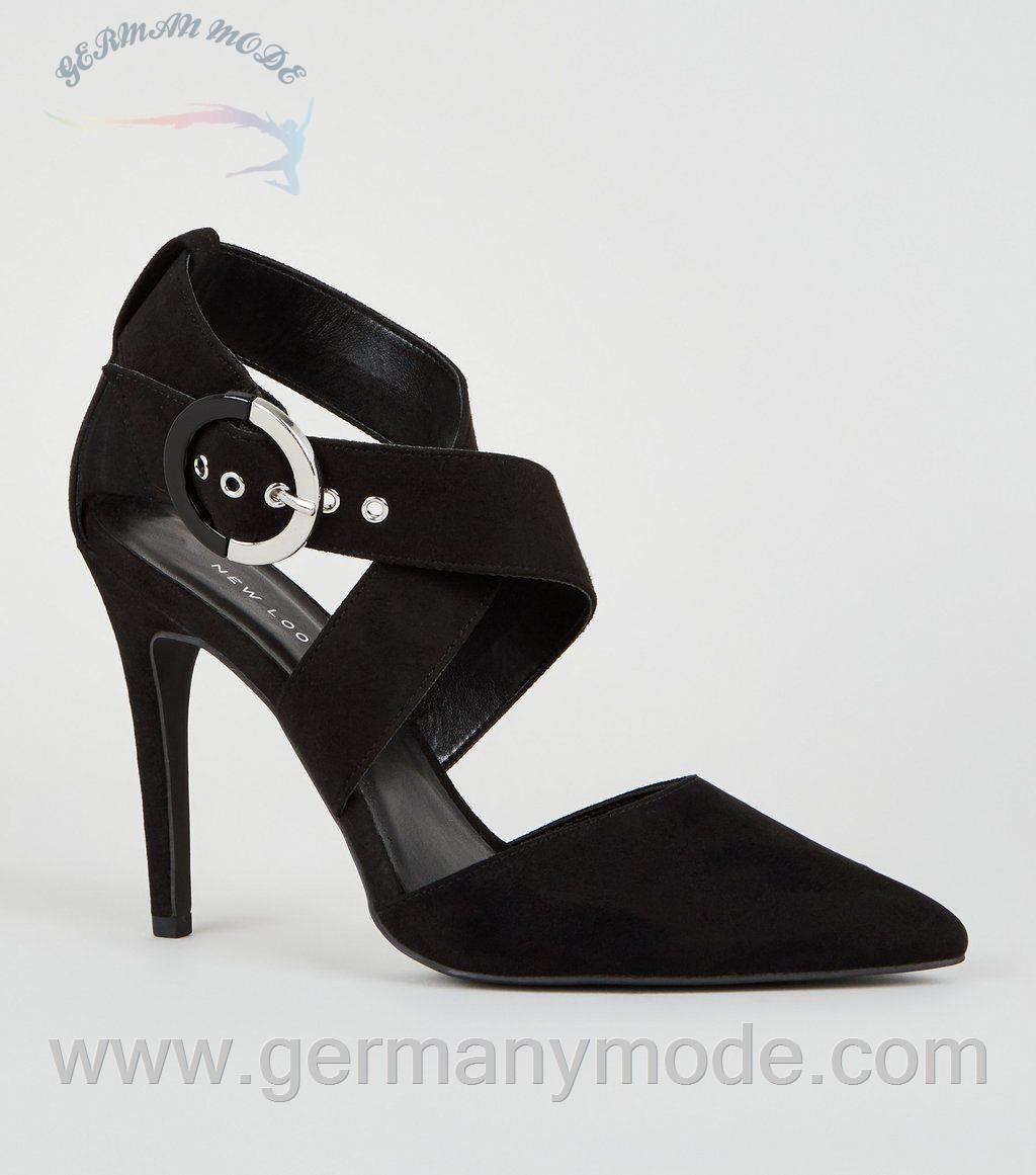 کفش مجلسی زنانه نیولوک (انگلستان) Camel Patent Cross Strap Ring Buckle Heels