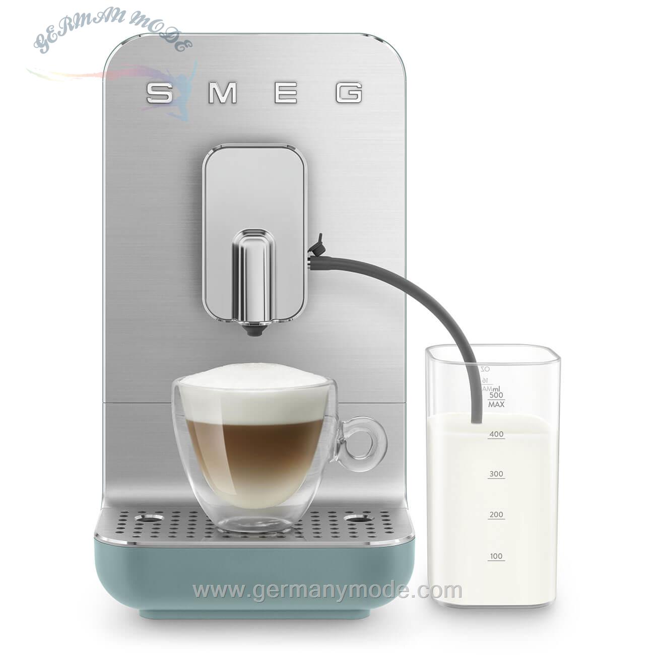 اسپرسو ساز تمام اتوماتیک با مخزن شیر اسمگ ایتالیا Smeg BCC13 BCC13EGMEU Kaffeevollautomat Emerald Green