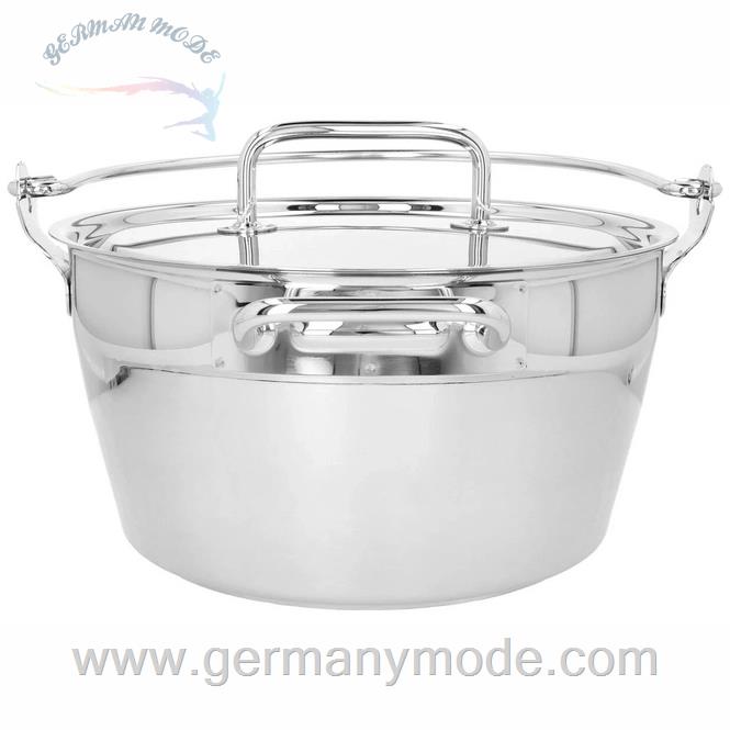 قابلمه 30 سانت درب دار دمایر بلژیک Demeyere Specialties 3 Bratentopf 30 cm 18/10 Edelstahl