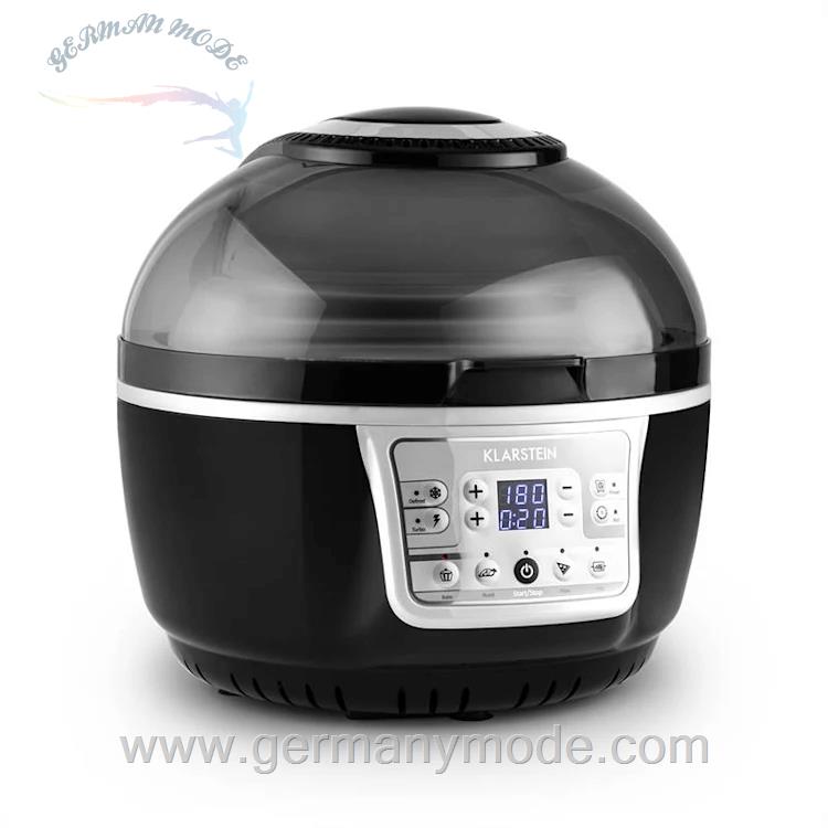 سرخ کن هوای گرم جوجه گردان دار 9 لیتری کلارشتاین آلمان Klarstein VitAir Turbo Heißluftfritteuse 1400 watt 9 Schwarz