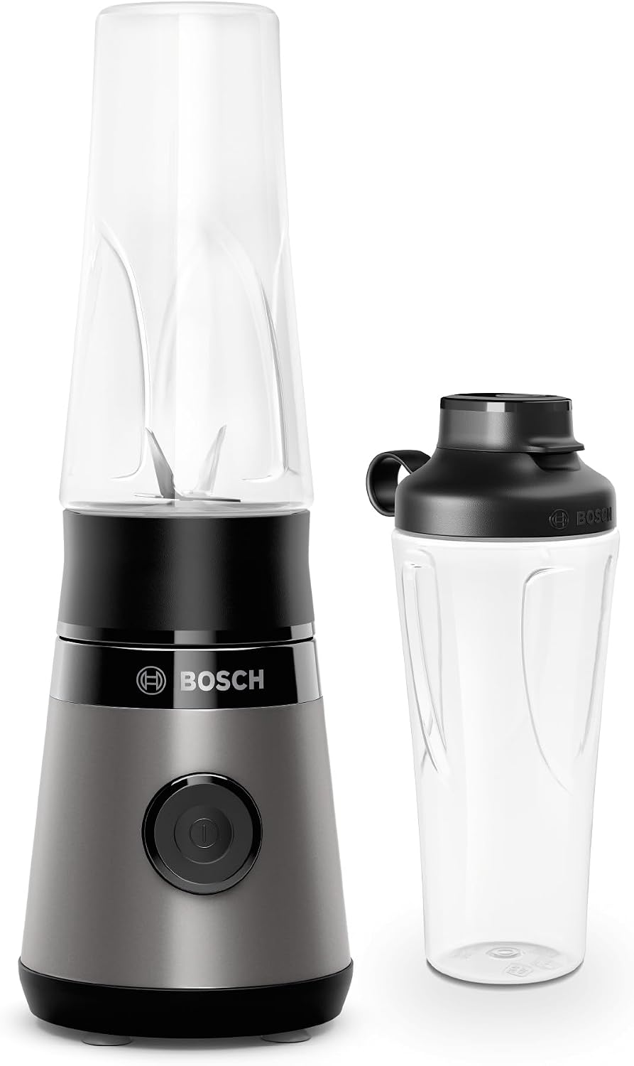 اسموتی ساز بوش آلمان Bosch VitaPower Series 2 MMB2111S، مخلوط کن پرسرعت، تا 40000 دور در دقیقه، بطری 0.6 لیتری Tritan ToGo، درب نوشیدنی، قطعات ضد شکستگی