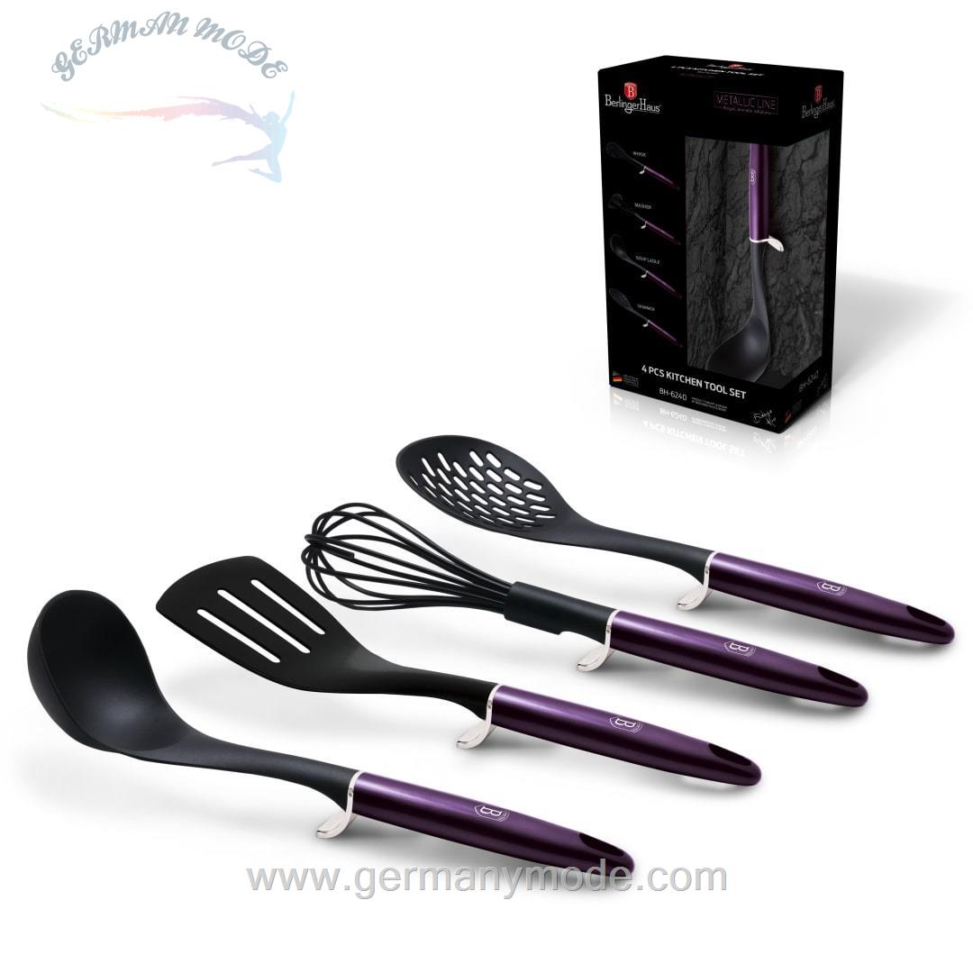 ست کفگیر ملاقه 4 پارچه برلینگر هاوس مجارستان Berlinger Haus Kitchen Utensils BH/6240 Purple Collection