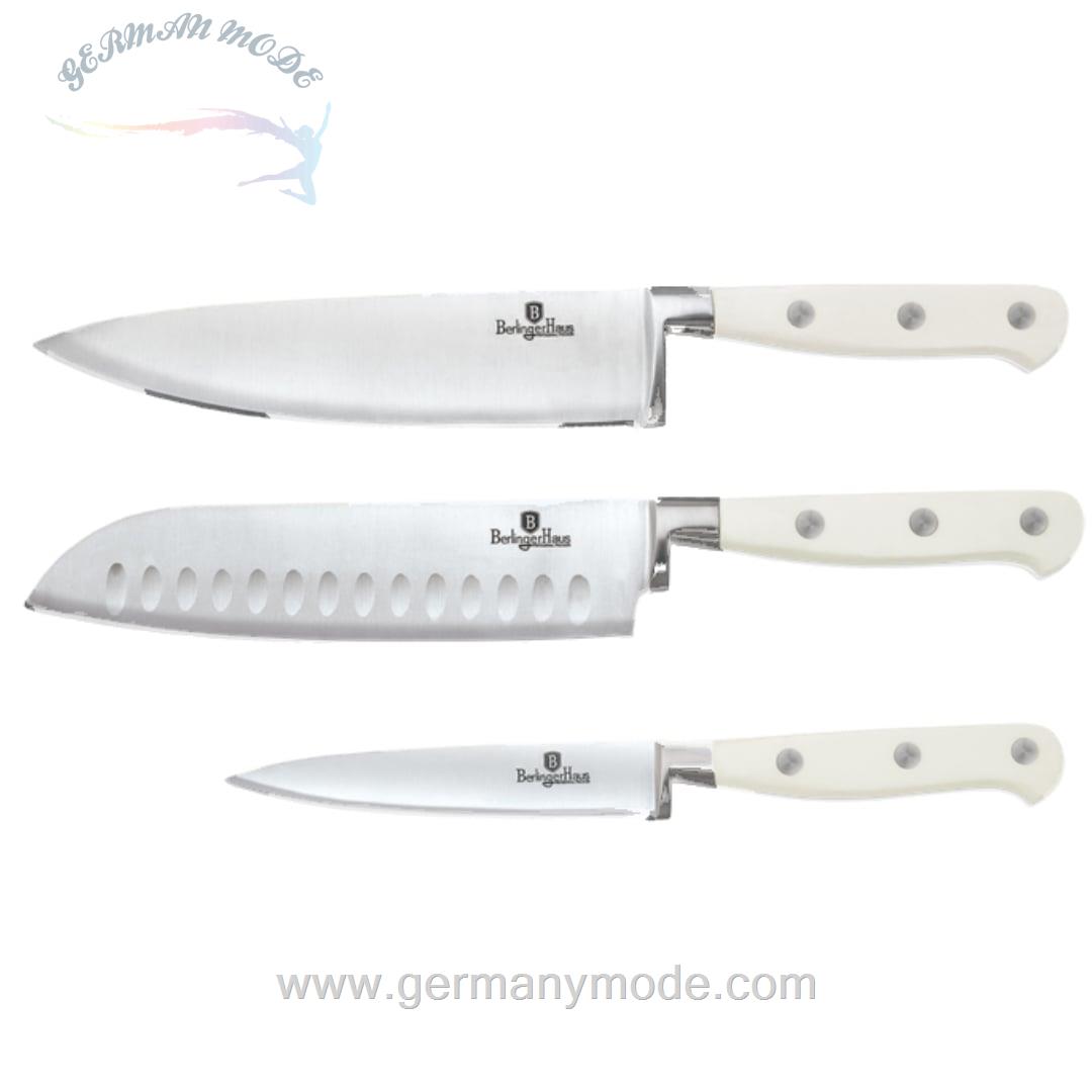 ست چاقو آشپزخانه 3 پارچه برلینگر هاوس مجارستان BERLINGER HAUS 3-PIECE KNIFE SETBH/2078 STAINLESS STEEL