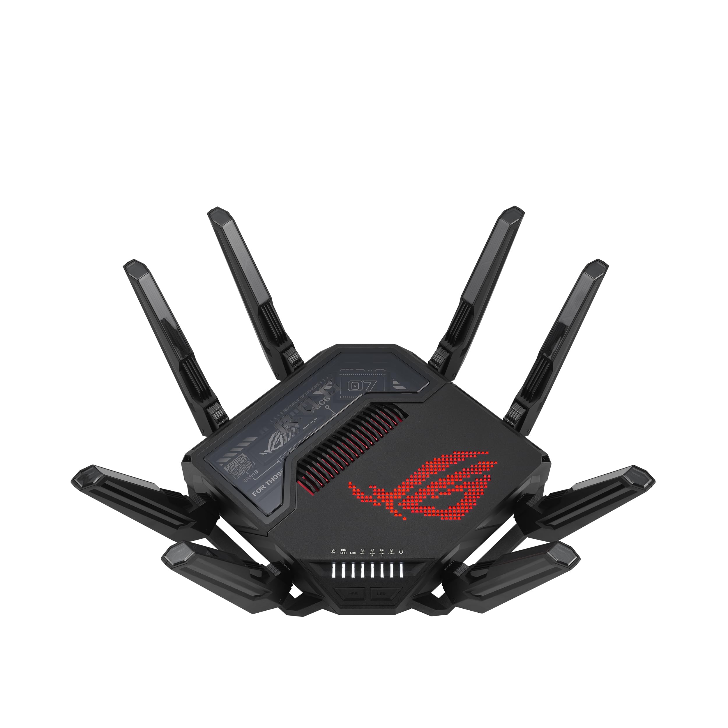 روتر گیمینگ چهار باند WiFi 7 ASUS ROG Rapture GT-BE98 (Bandbreite 320 مگاهرتز، دو درگاه 10G، پشتیبان گیری WAN، حالت بازی موبایل، Aura RGB، AiMesh، VPN) ROG WiFi7 25000 مگابیت بر ثانیه