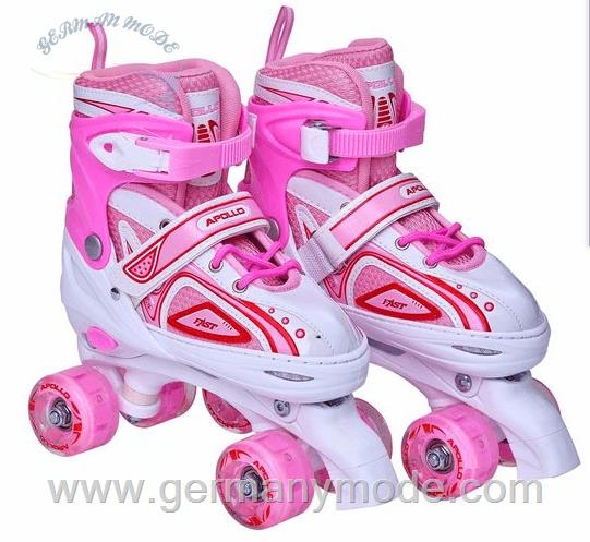 اسکیت کفشی چهارچرخ کودکانه b Apollo Rollschuhe Super Quads X-Pro größenverstellbare Rollschuhe mit LED Wheels