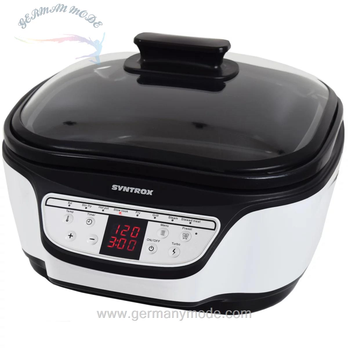 آرام پز بخارپز سرخ کن 5 لیتری سینتروکس آلمان Syntrox Germany 8 in 1 Multifunktionskocher Variety