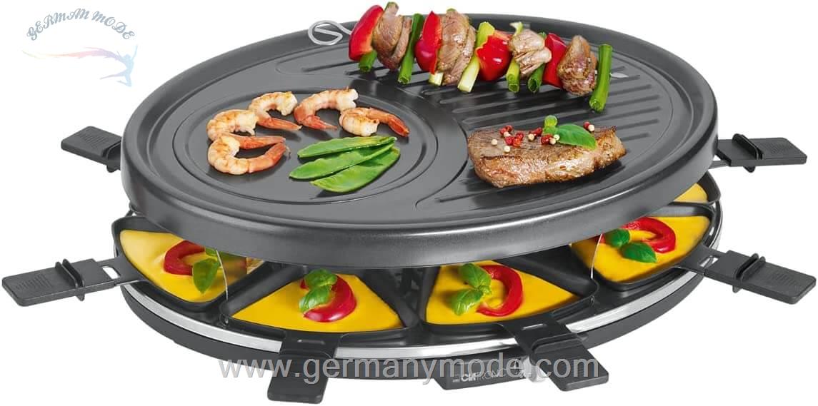 گریل باربیکیو کلترونیک آلمان Clatronic RG 3776 Raclette Grill 1400 Watt for Grilling and Baking