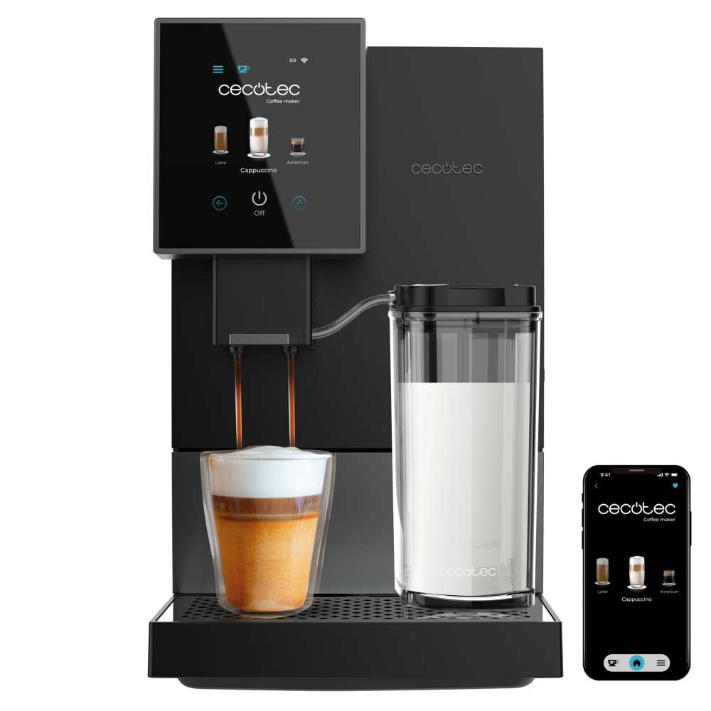 اسپرسو ساز سکوتک اسپانیا فوق اتوماتیک Cecotec Compact با قابلیت اتصال به وای فای، مدل Cremmaet Compactccino وات 1350، ۱۹ بار، صفحه نمایش TFT