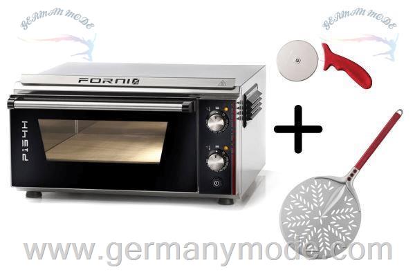 فر پیتزا برقی افه یونو ایتالیا EFFEUNO P134H 509 Elektro Pizzaofen, inkl. Biscotto-Pizzastein + Cerutti Pizzaheber Schneider