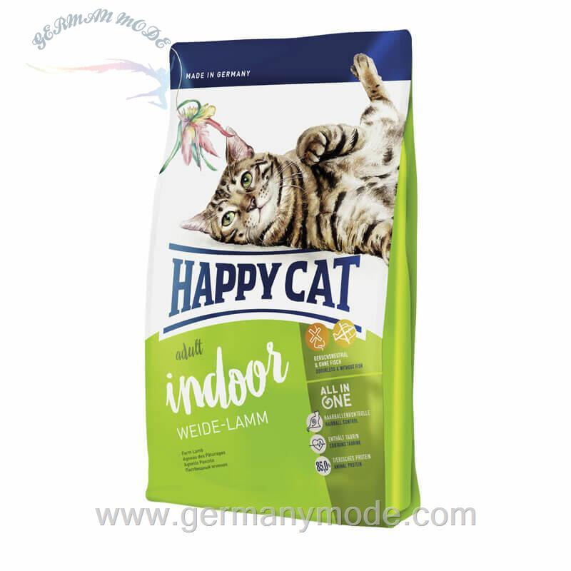 غذا خشک گربه گوشت بره هپی کت Happy Cat Adult Indoor Weide-Lamm 4kg