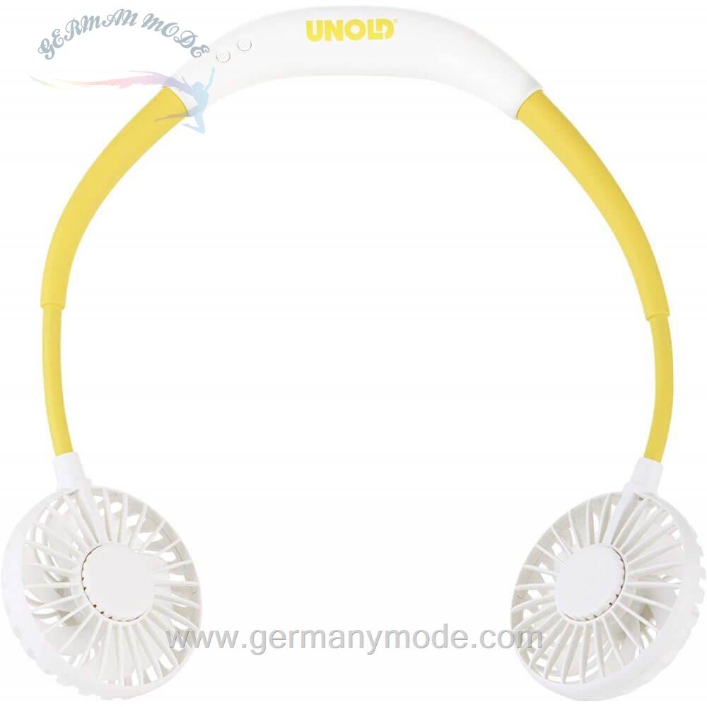 پنکه شارژی گردنی آنولد آلمان Unold Umhängeventilator Breezy - Nackenventilator - weiß/gelb