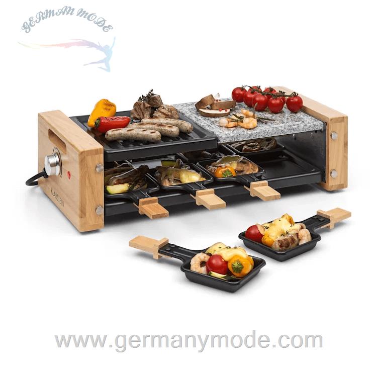 گریل راکلت پز برقی کلارشتاین آلمان Klarstein Chateaubriand Nouvo Raclette-Grill Raclettegrill Schwarz 1200 watt