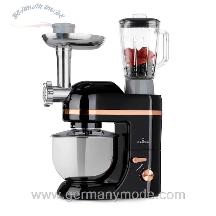 غذا ساز همه کاره کلارشتاین آلمان Klarstein Lucia Elegance Küchenmaschine Multifunktionsküchenmaschine 1300 watt Schwarz