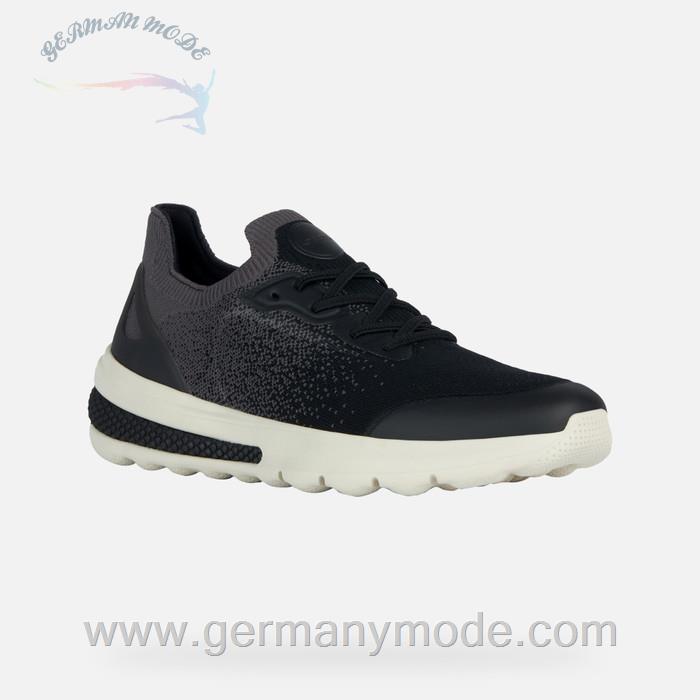 کتانی مردانه جی اوکس ایتالیا GEOX NIEDRIGE SNEAKERS Spherica Actif Herr Schwarz/Anthrazit