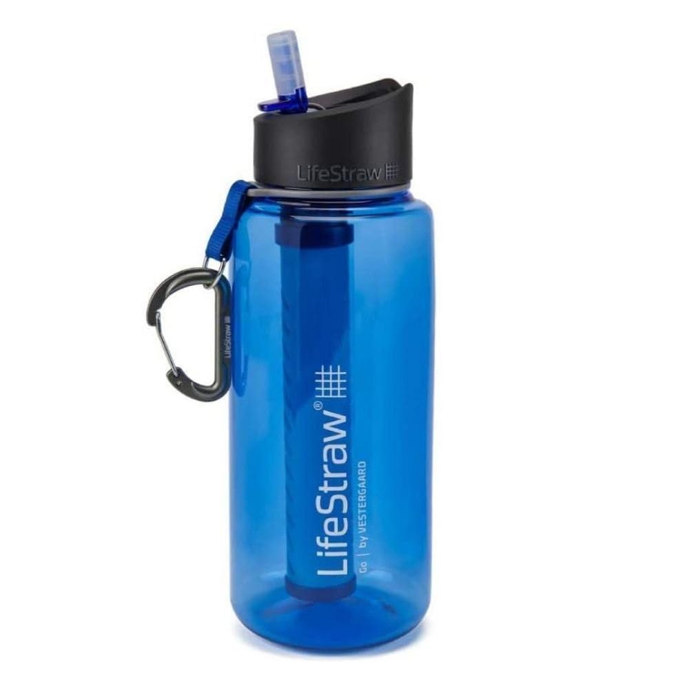 خرید از آمازون - LifeStraw Go Wasserflasche mit Wasserfilter für Reisen, Wandern Blau 1 l.
