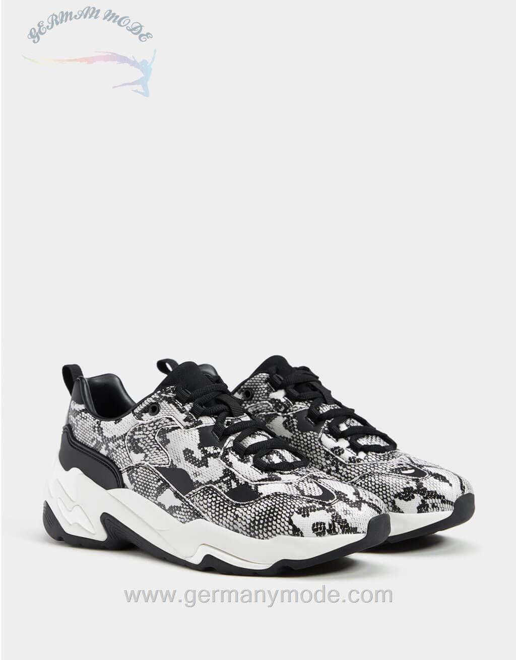 کتانی زنانه برشکا اسپانیا Sneaker mit Plateau und Tierprint