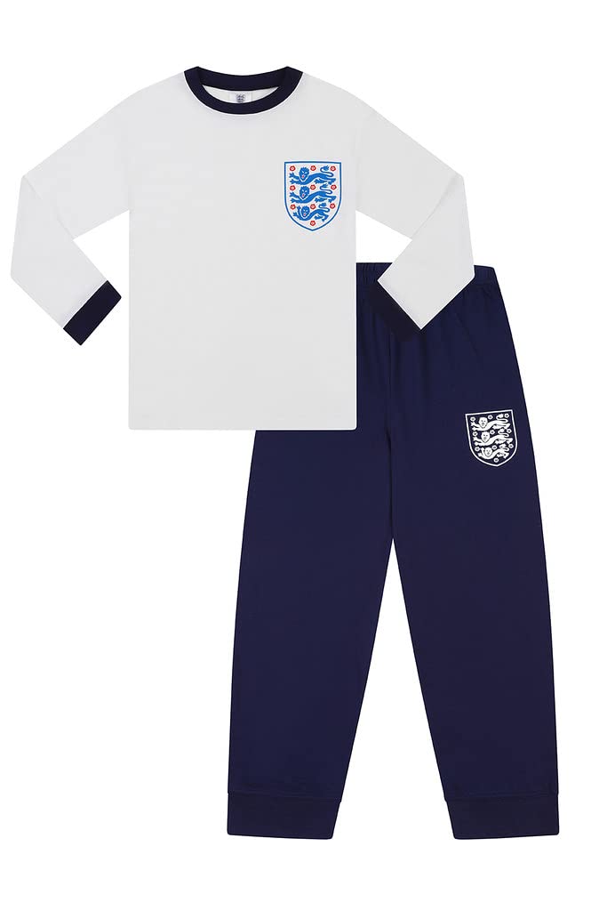 خرید از آمازون - Official England Football Team Boys Long Cotton Pyjama Set 12-13 Years White