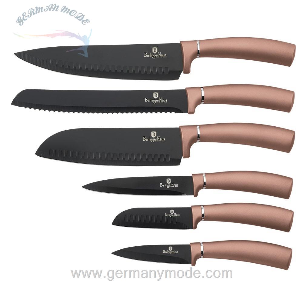 ست چاقو آشپزخانه 6 پارچه برلینگر هاوس مجارستان BERLINGER HAUS 6-PIECE KNIFE SET BH-2558 ROSE GOLD COLLECTION