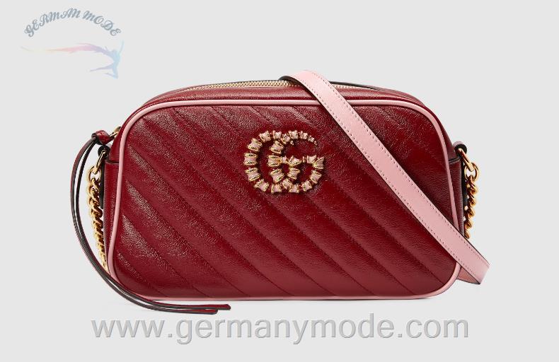 کیف دوشی زنانه گوچی ایتالیا GUCCI Kleine GG Marmont Schultertasche 447632 1X5EG 6476