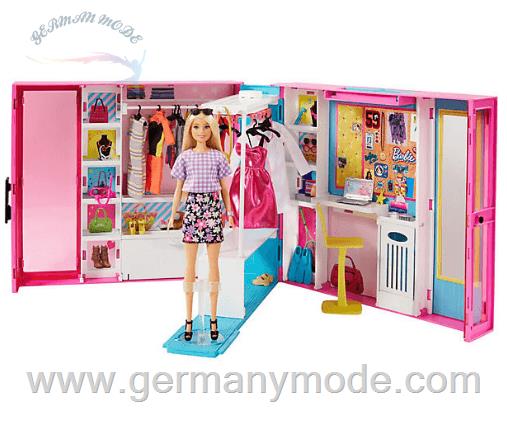 عروسک باربی و کمد رویایی Mattel Barbie Traum Kleiderschrank ausklappbar mit Puppe, Zubehör und Puppen-Kleidung