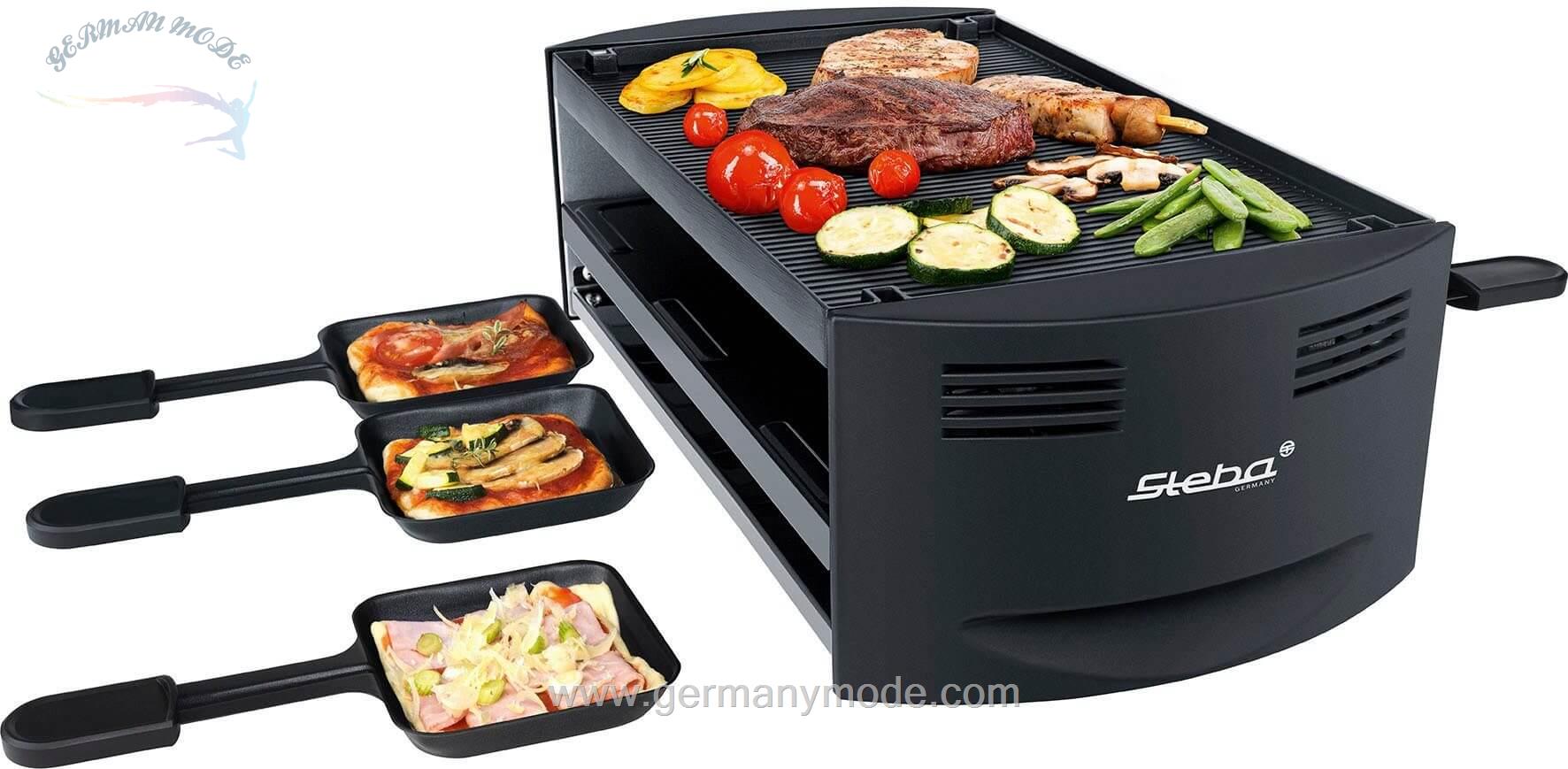 گریل باربیکیو استبا آلمان Steba Raclette RC 6 BAKE - GRILL- 6 Raclettepfännchen- 1500 W