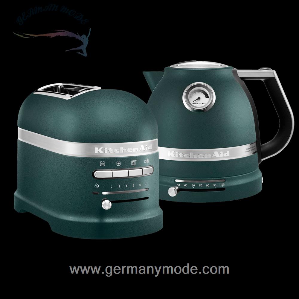 ست کتری برقی و توستر اتومات کیچن اید آمریکا KitchenAid ARTISAN FRÜHSTÜCKSSET-TOASTER FÜR 2 SCHEIBEN/Pebbled Palm