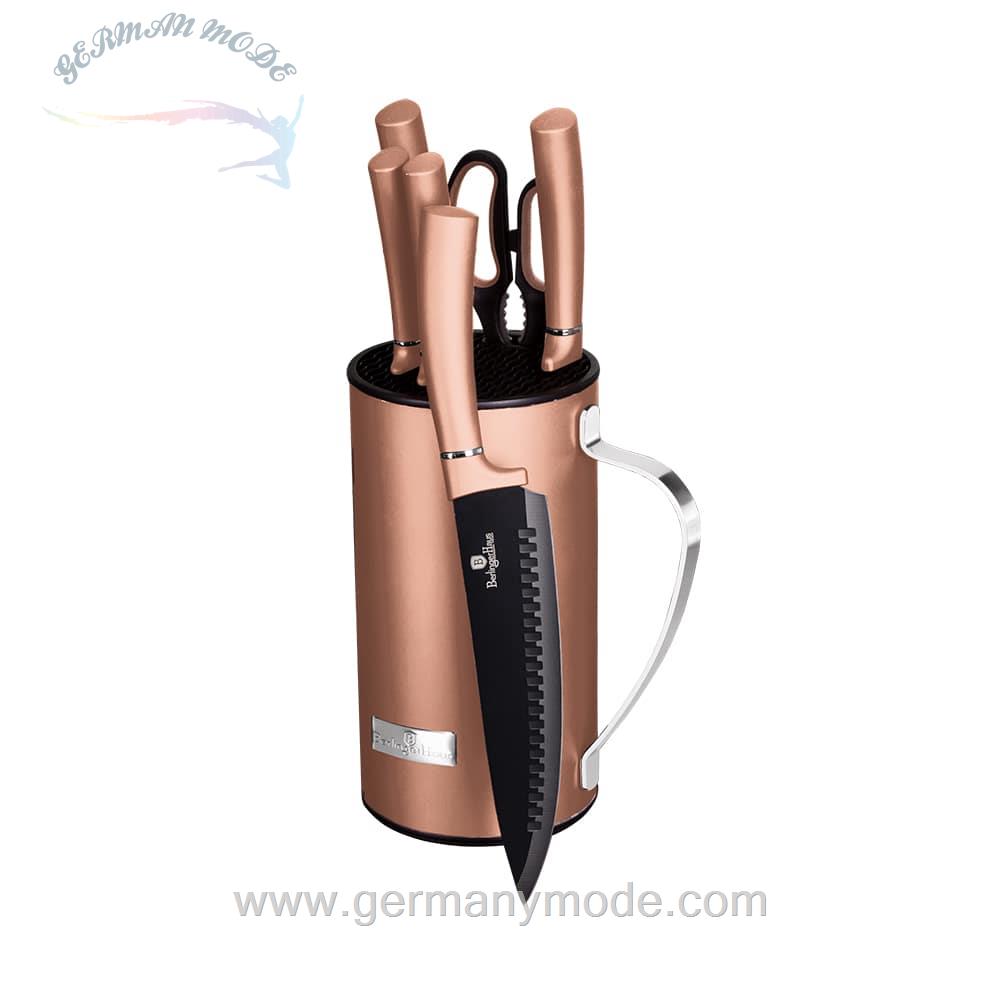 ست چاقو آشپزخانه برلینگر هاوس مجارستان BERLINGER HAUS KITCHEN KNIFE SET BH-2583 ROSE GOLD COLLECTION