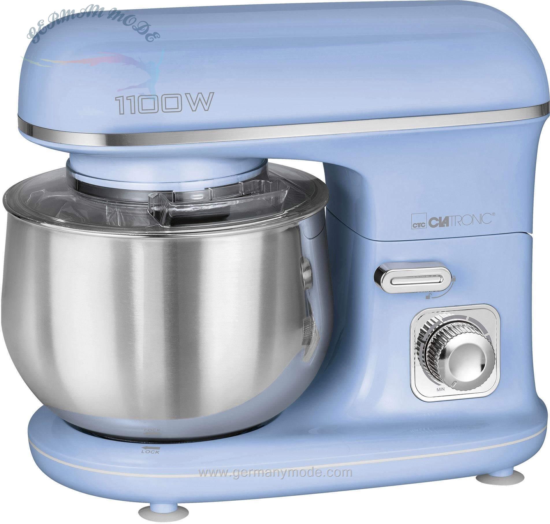 غذا ساز همه کاره کلترونیک آلمان CLATRONIC Küchenmaschine KM 3711 blau- 1100 W- 5 l Schüssel