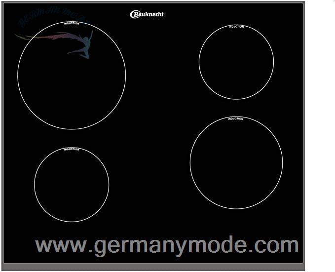 اجاق برقی 4 شعله باکنشت آلمان BAUKNECHT ÜBER DEN HERD STEUERBARES CERANKOCHFELD MIT INDUKTION - CHI 6640 IN