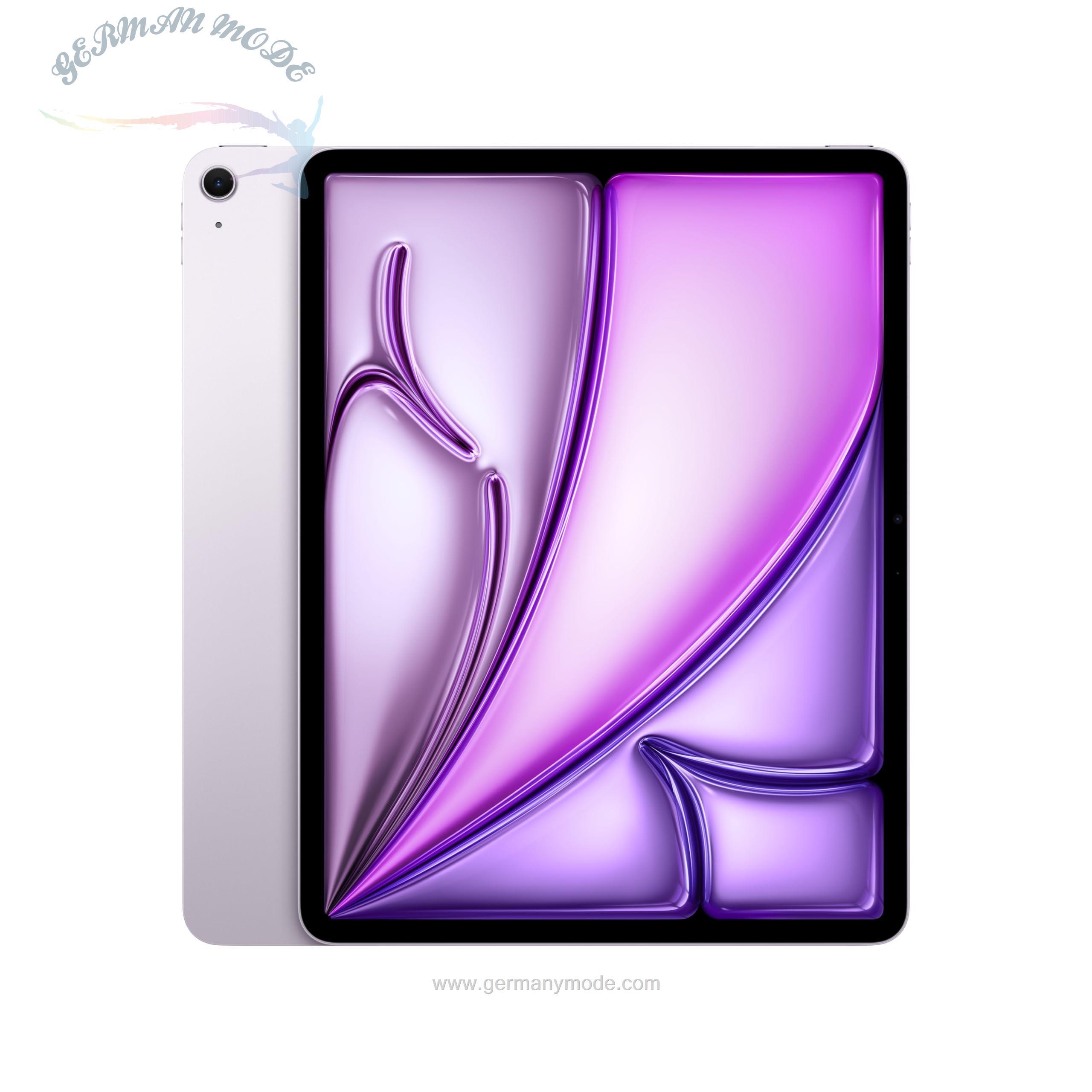 تبلت آیپد اپل اورجینال 13 اینچی iPad Air (M2): نمایشگر مایع شبکیه چشم، 128 گیگابایت، دوربین جلوی افقی 12 مگاپیکسلی/دوربین عقب 12 مگاپیکسلی، Wi-Fi 6E، تاچ آیدی، باتری تمام روز - بنفش بنفش 128 گیگابایت Wi-Fi