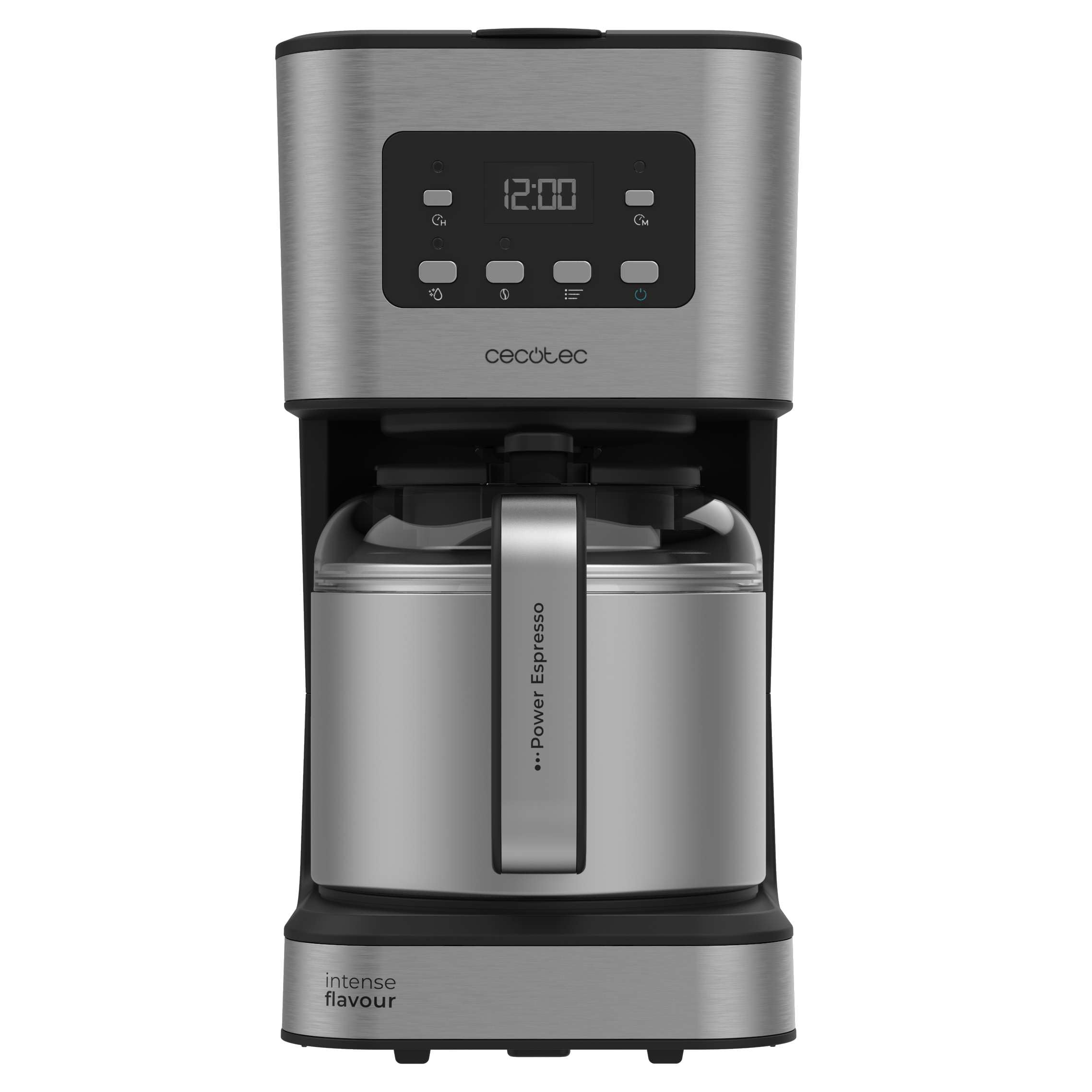 قهوه ساز سکوتک اسپانیا Cecotec Coffee 66 drop & Thermo Time، 950 وات، 1.2 لیتر، 10 فنجان، صفحه نمایش LCD، تایمر 24 ساعته، سیستم جلوگیری از چکه، محافظت در برابر گرمای بیش از حد، 6 کلید