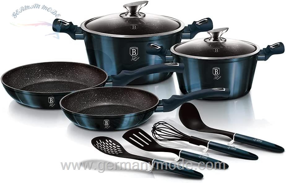 سرویس قابلمه 10 پارچه آکوامارین برلینگر هاوس مجارستان BerlingerHaus Metallic Line Kochtopf-Set 10-teilig aquamarine-BH-6143