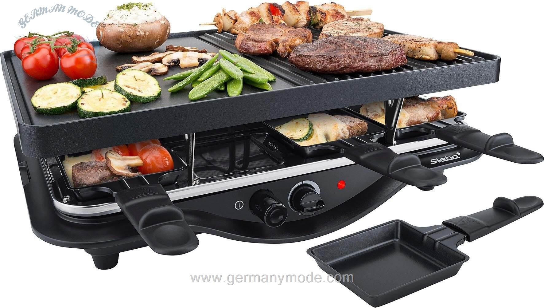 گریل باربیکیو استبا آلمان Steba Raclette RC 28- 8 Raclettepfännchen-1400 W