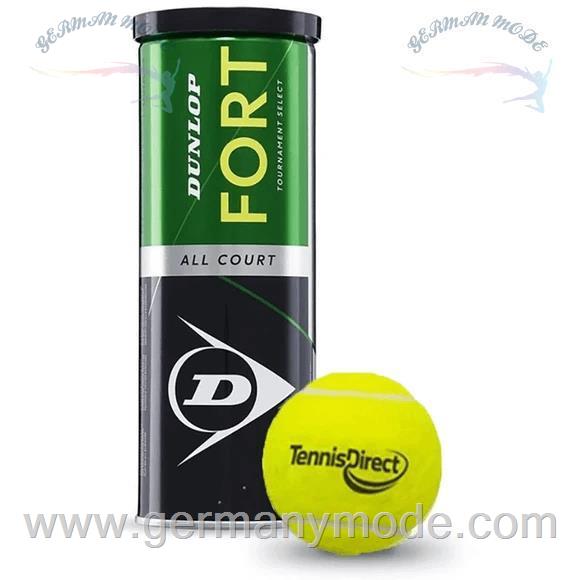 توپ تنیس 3 عددی دانلوپ انگلستان DUNLOP FORT ALL COURT TS LOGO BALL 3 ST
