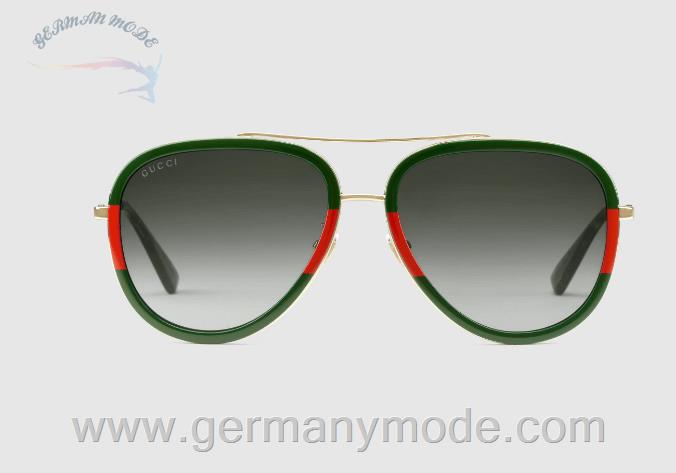عینک آفتابی زنانه گوچی ایتالیا GUCCI Pilotensonnenbrille aus Metall 461704 I3330 2363