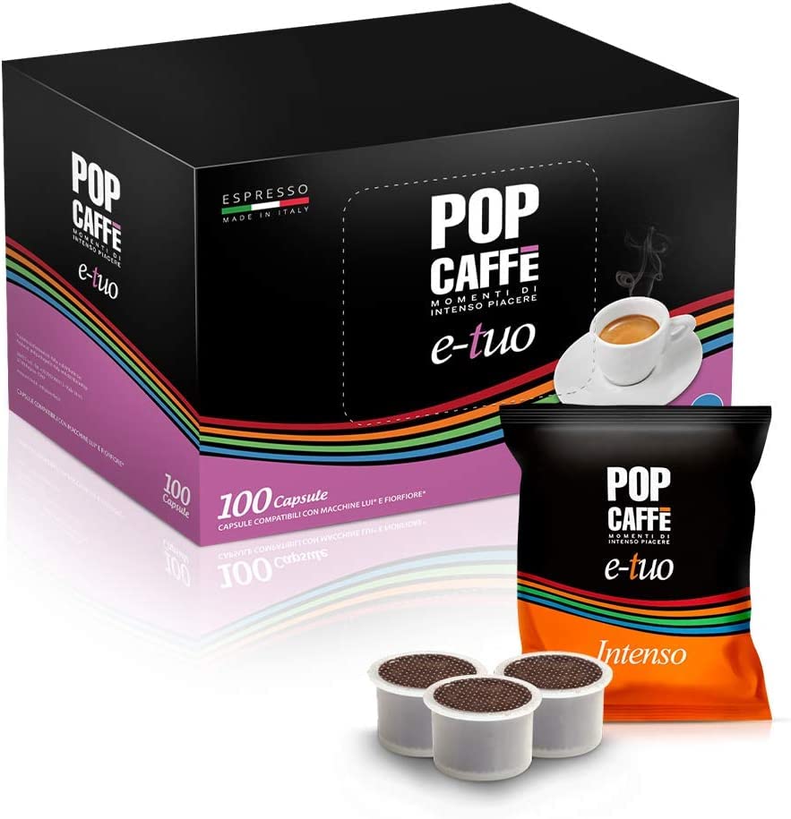 خرید از آمازون - 100 کپسول قهوه POP E-TUO 1 INTENSO COMPATIBLE FIOR FIORE، LUI ESPRESSO قهوه 100 واحد (بسته 1 عددی)