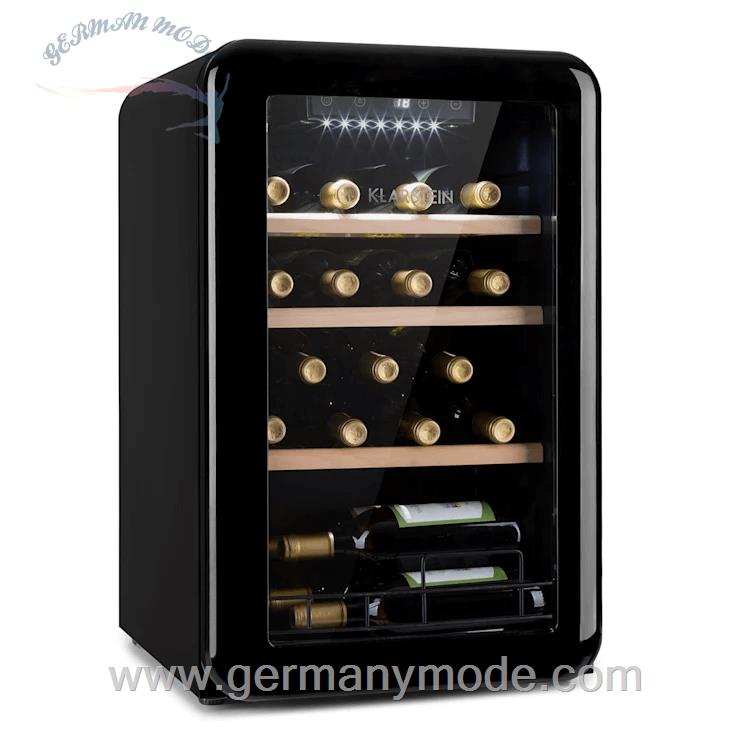 یخچال بطری سرد کن 70 لیتری کلارشتاین آلمان Klarstein Vinetage 19 Uno Weinkuhlschrank Schwarz 70 Ltr