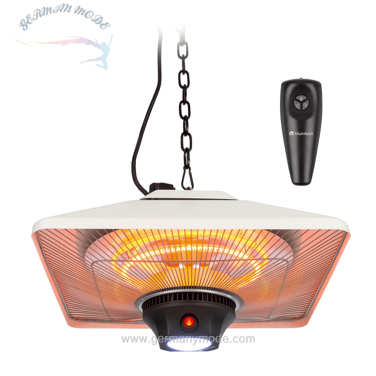 بخاری برقی مادون قرمز سقفی کلارشتاین آلمان Klarstein Heat Square Infrarot-Heizstrahler Infrarot-Heizstrahler Weiß