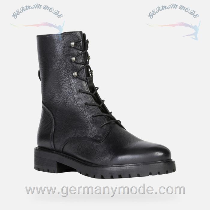 نیم بوت زنانه جی اوکس ایتالیا GEOX SPRINGERSTIEFEL Hoara Dame Schwarz