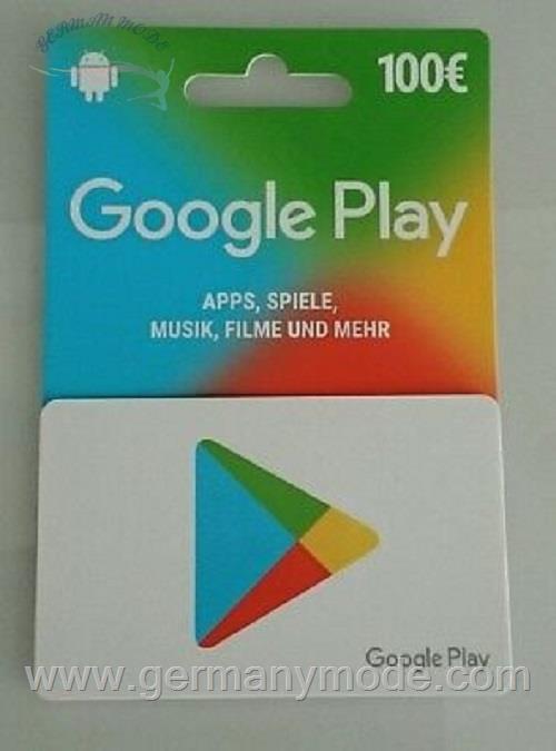 گیفت کارت گوگل پلی 100 یورویی آلمان  Google Play 100 Euro Germany Gift Card