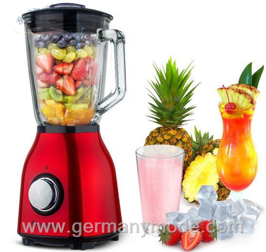 مخلوط کن اسموتی ساز توربوترونیک TurboTronic by Z-Line Standmixer mit 1,5 L Glasbehälter und 6 Edelstahl-Klingen, 1400 W rot S0S1E0FE908P2