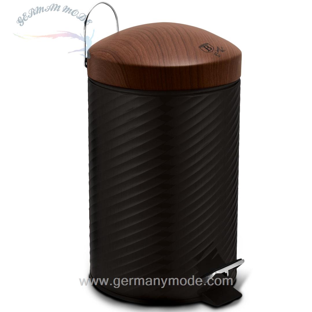 سطل زباله پدالی 20 لیتری برلینگر هاوس مجارستان BERLINGER HAUS PEDAL BIN 20L BH/6451 EBONY ROSEWOOD COLLECTION