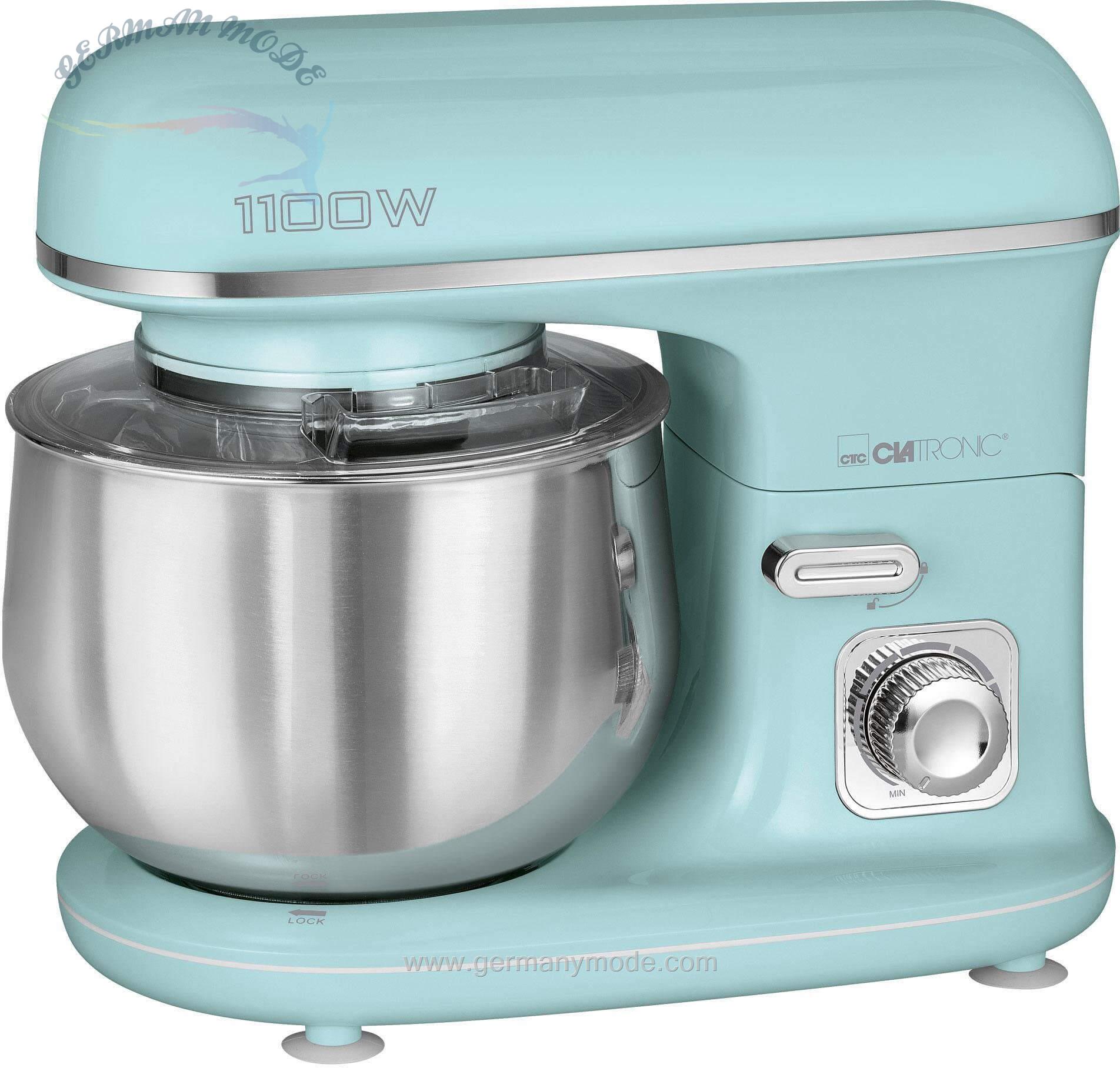 غذا ساز همه کاره کلترونیک آلمان CLATRONIC Küchenmaschine KM 3711 mint-grün-1100 W- 5 l Schüssel