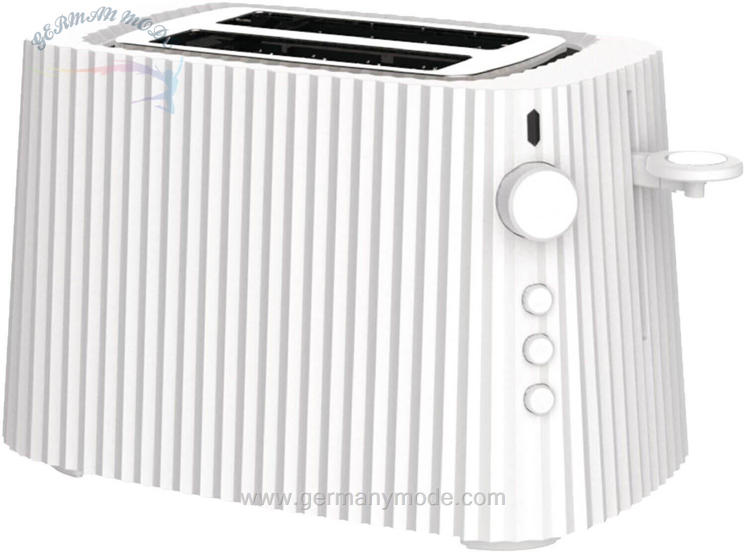 توستر السی ایتالیا Alessi Toaster Toaster Plissé - Farbwahl- Europäischer Stecker- Elektrische Leistung 850 Watt- w