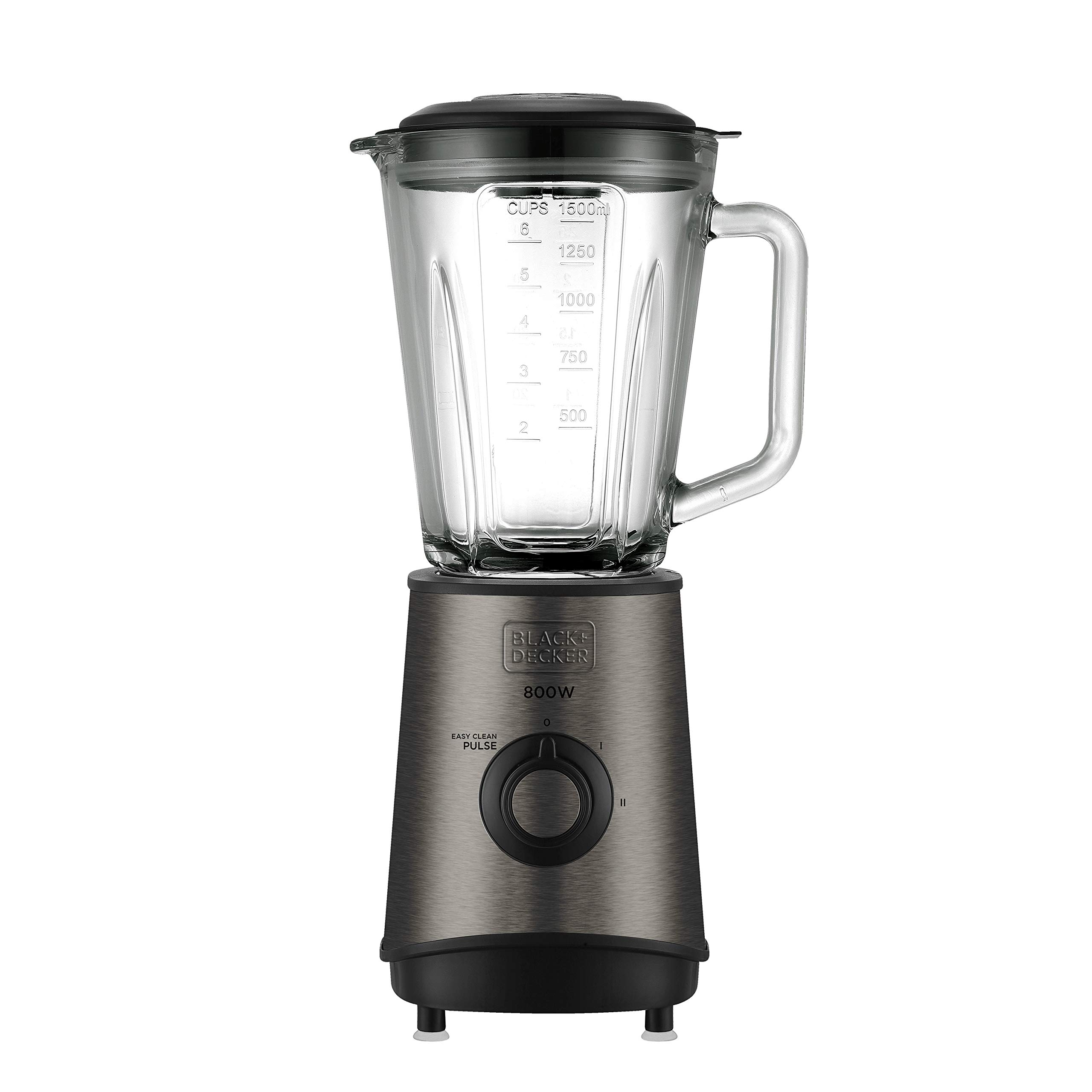 مخلوط کن بلک اند دکر آمریکا Black+Decker BXJB800E - میکسر پایه، 800 وات، 1.5 لیتر، فولاد ضد زنگ، خاکستری