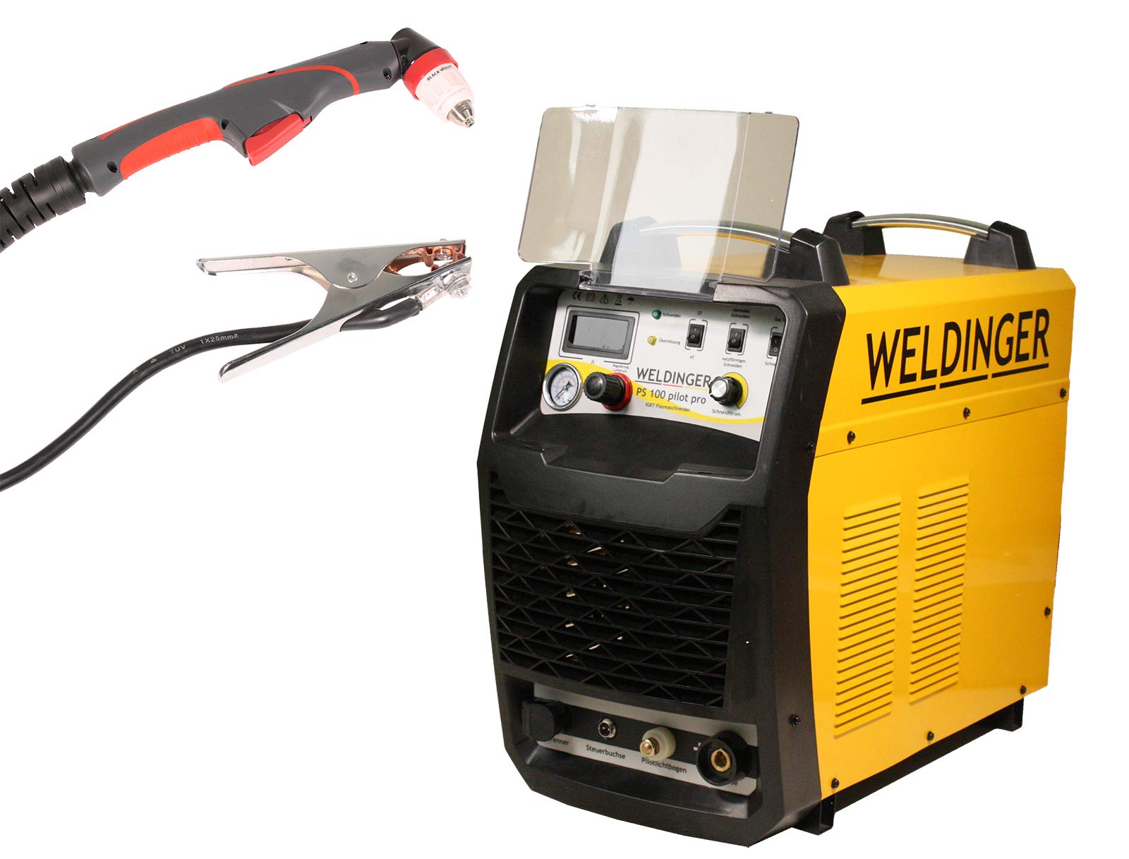 خرید از آمازون - برش پلاسما WELDINGER PS 100 pilot pro 100 A استیل تا 40 میلی متر تنظیم کننده فشار قوس پایلوت 5 سال ضمانت