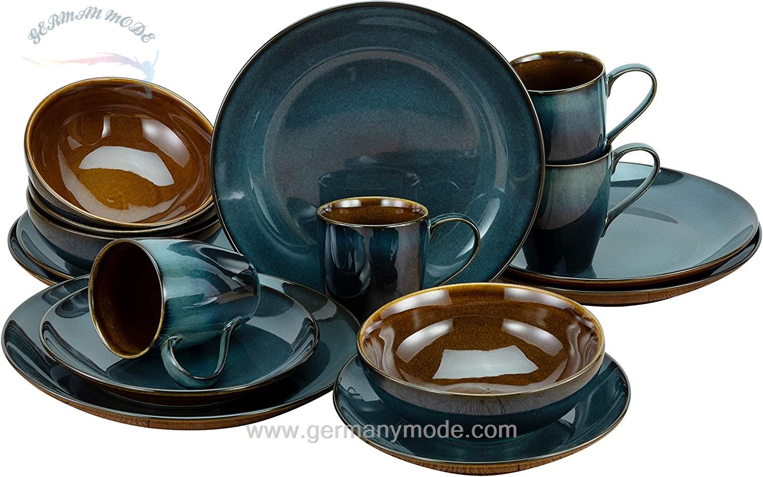 سرویس غذاخوری سفالی مایورکا 16 پارچه 4 نفره کراتیبل CreaTable Kombiservice Mallorca (16-tlg.)