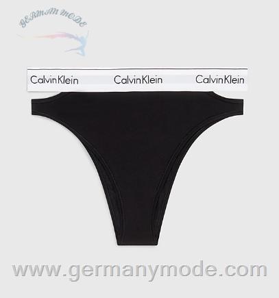 شورت ساق بلند زنانه کلوین کلین آمریکا Calvin Klein Slip Mit Hohem Beinausschnitt CK Deconstructed Black 000QF7280EUB1
